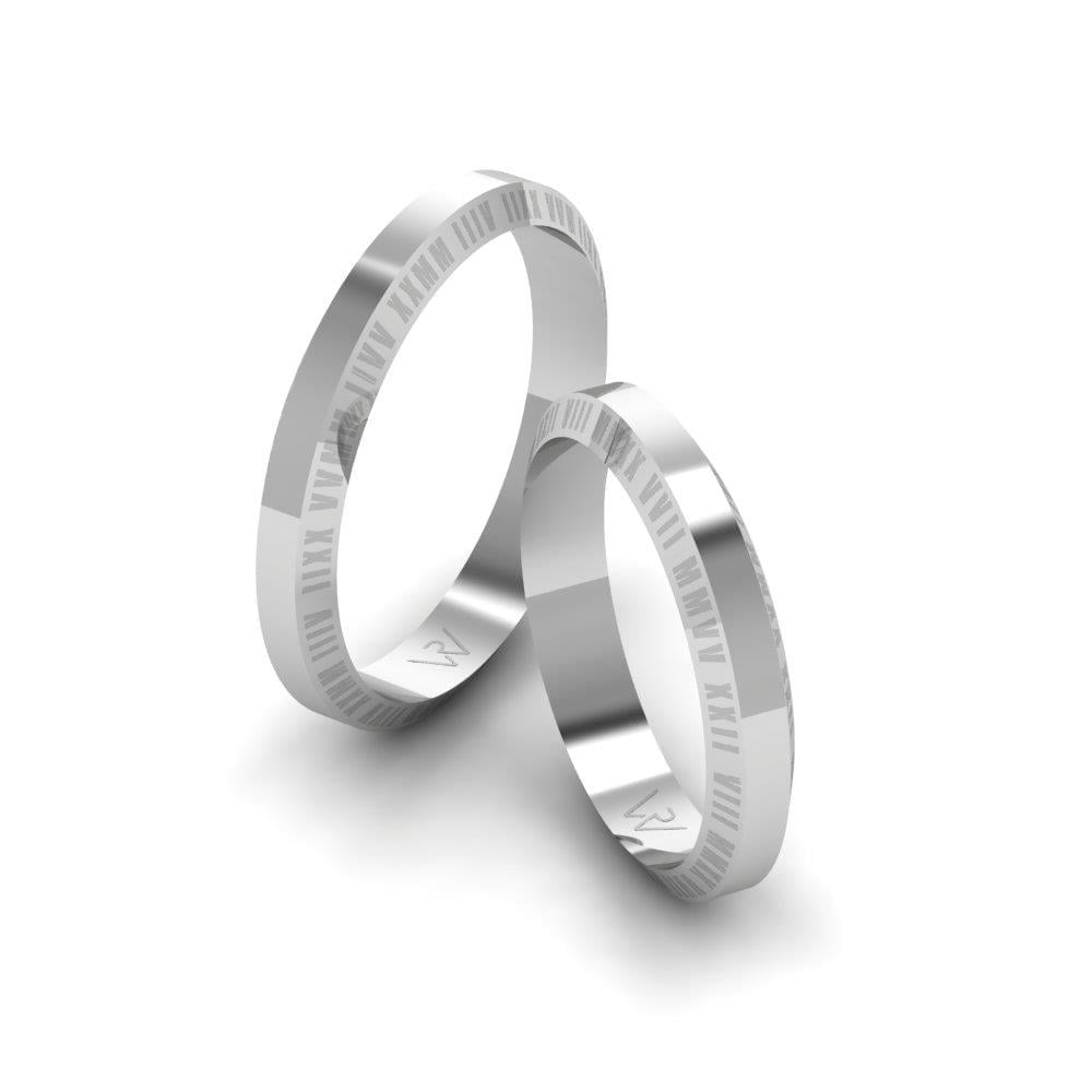 Alliances en Argent Rhodié couple Tulipella