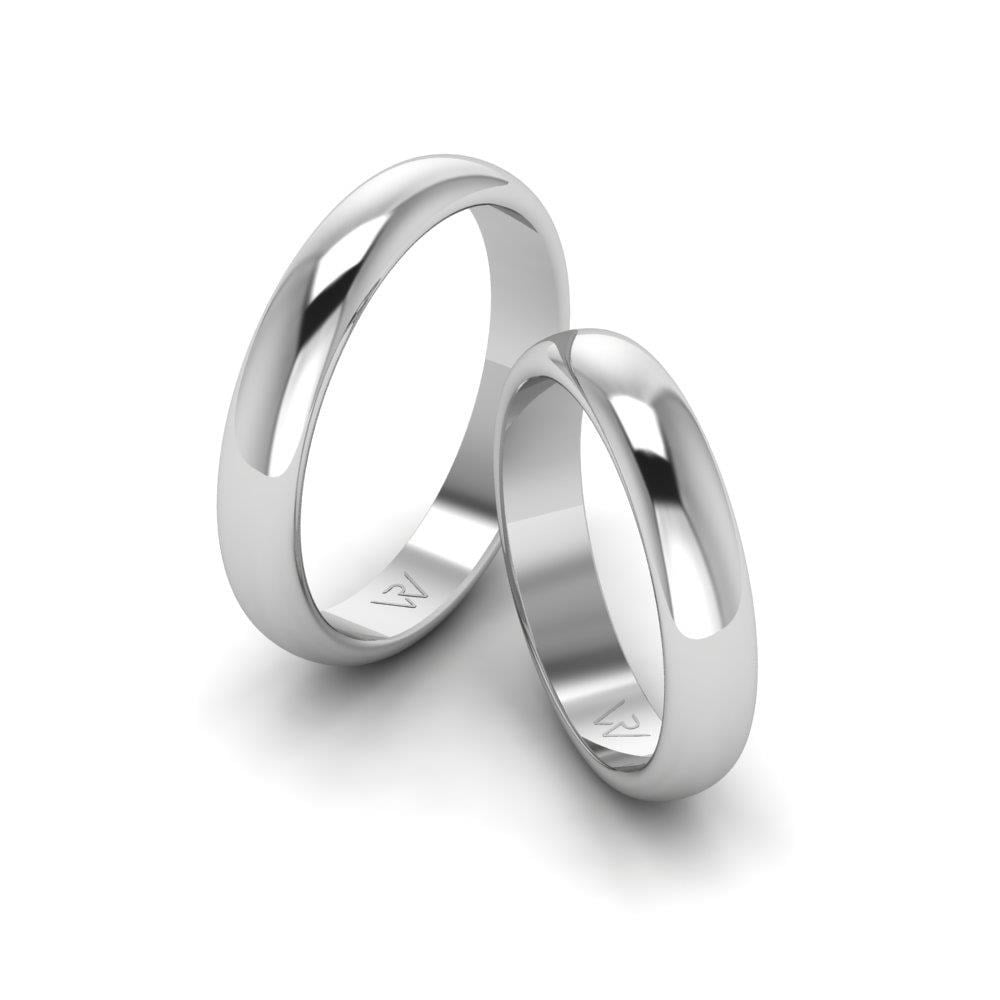 Alliances en Argent Rhodié couple Unité