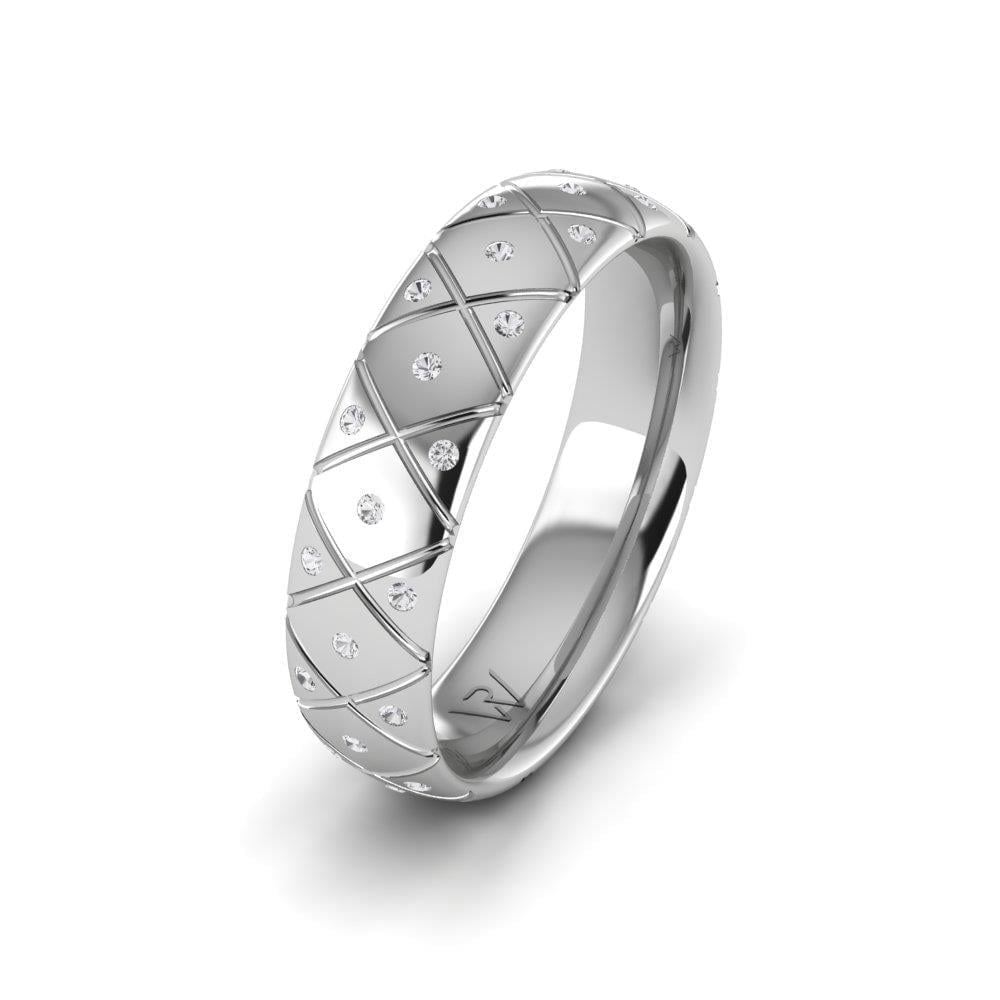 Alliances en Argent Rhodié Femme DevotionLuxe Oxyde de Zirconium
