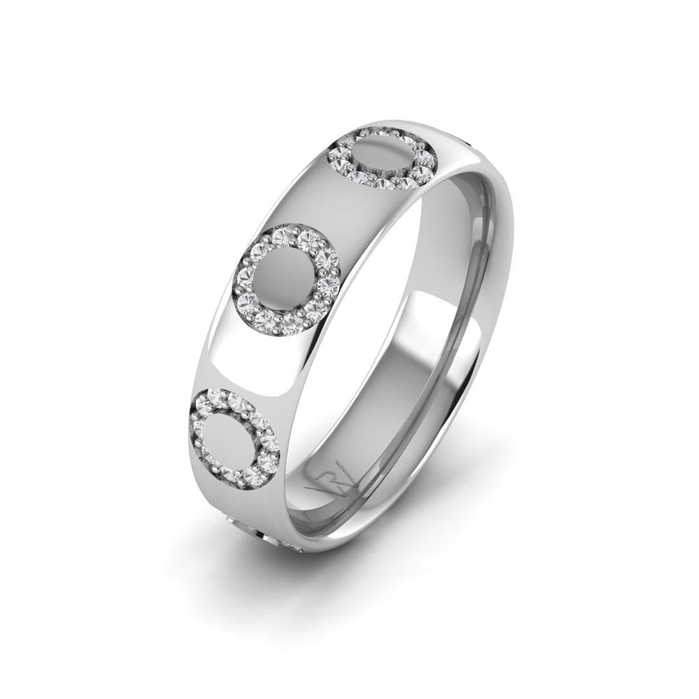 Alliances en Argent Rhodié Femme EternityLustre Oxyde de Zirconium