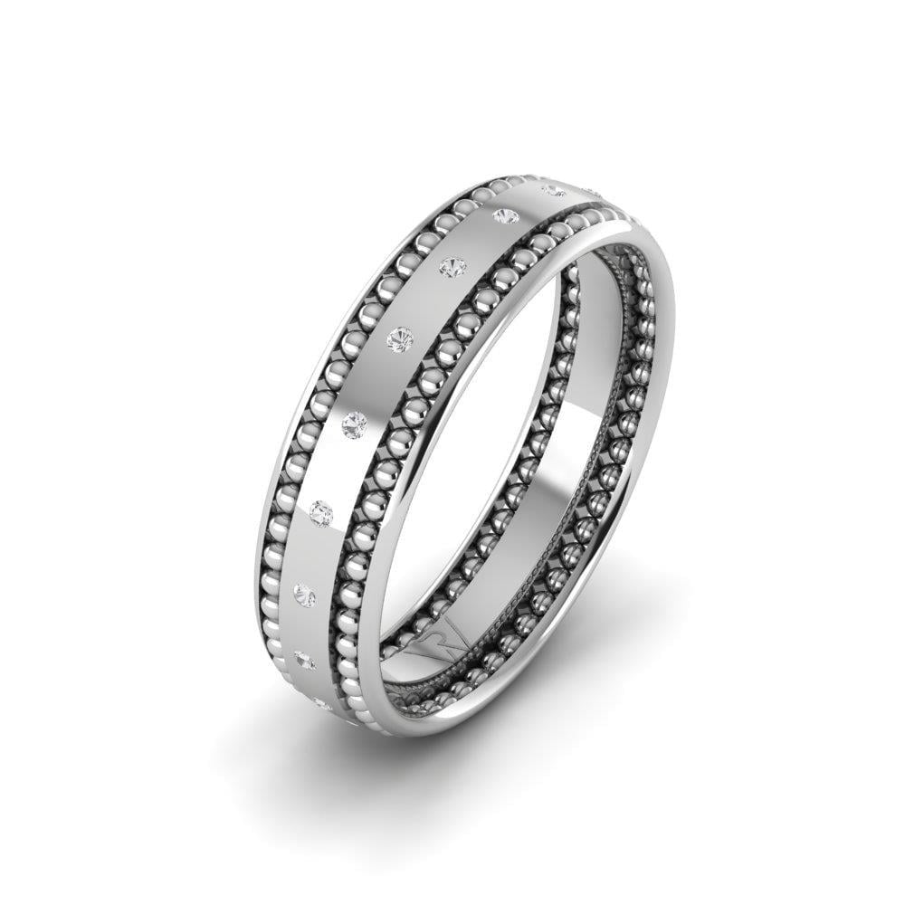 Alliances en Argent Rhodié Femme Lovelit Oxyde de Zirconium