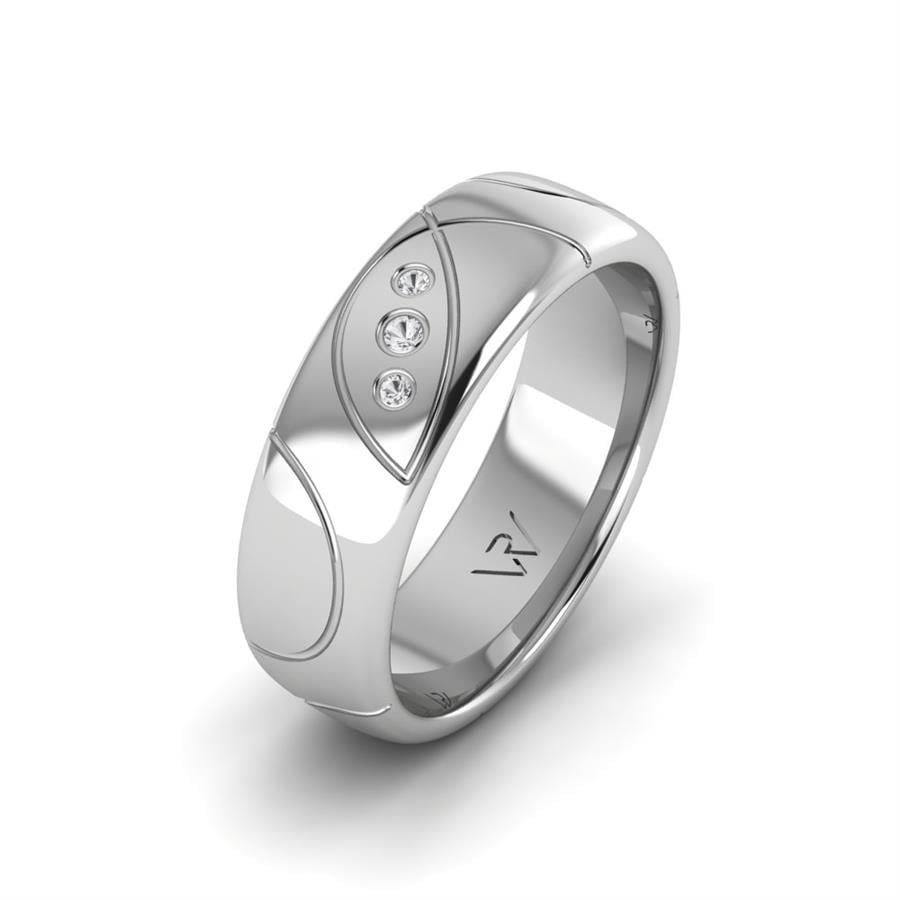 Alliances en Argent Rhodié Femme White Feather