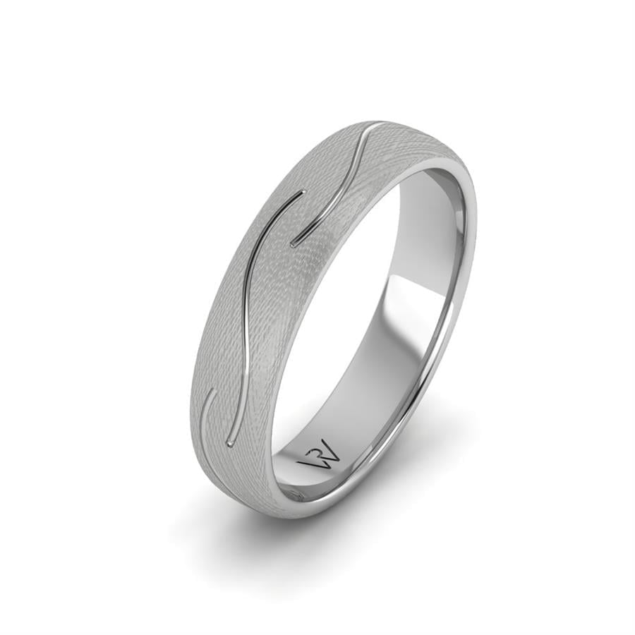Alliances en Argent Rhodié Homme Fire