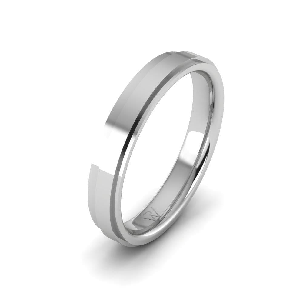 Alliances en Argent Rhodié Homme Infinityra
