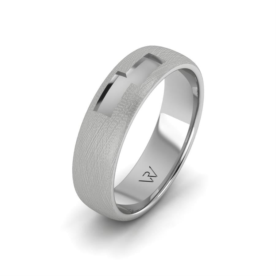 Alliances en Argent Rhodié Homme Light
