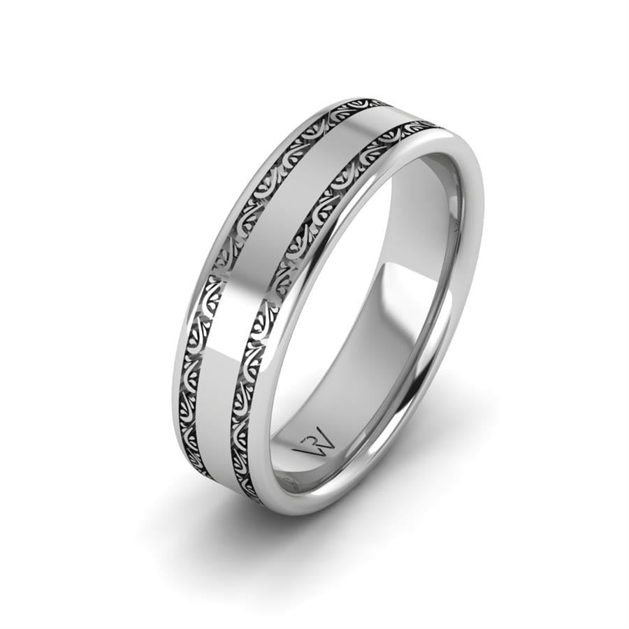 Alliances en Argent Rhodié Homme Ness