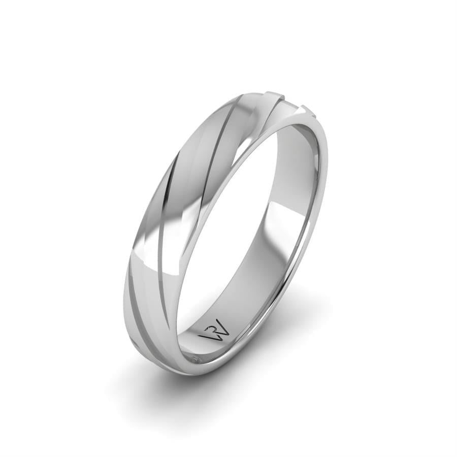Alliances en Argent Rhodié Homme Pure Clever
