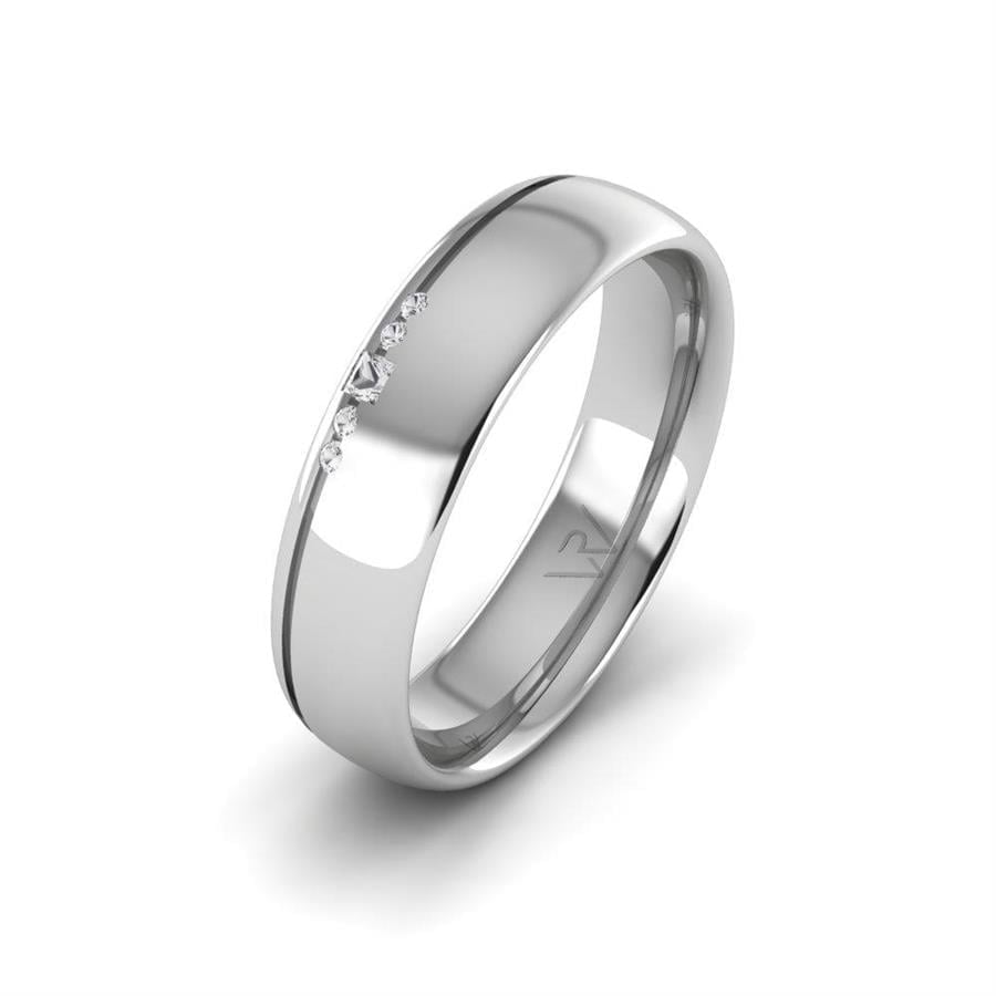 Alliances Femme en Platine EternalGlimpse Oxyde de Zirconium