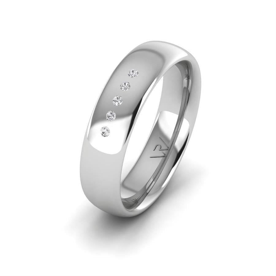 Alliances Femme en Platine PureHearts Oxyde de Zirconium