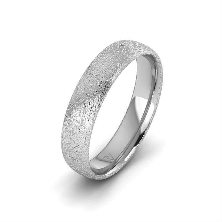 Alliances Homme en Platine Blissify Oxyde de Zirconium