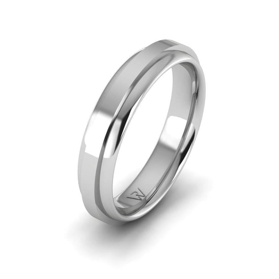 Alliances Homme en Platine EterniGem Oxyde de Zirconium