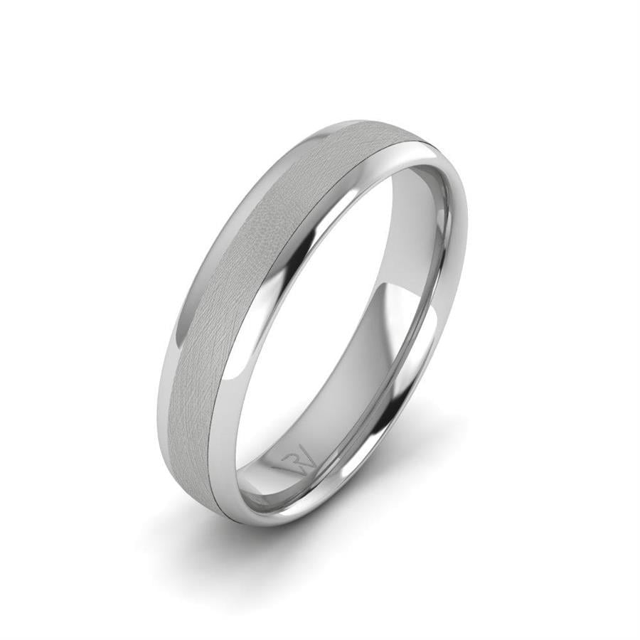 Alliances Homme en Platine Reflare Oxyde de Zirconium