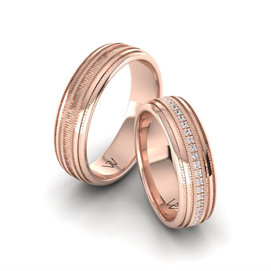 Modern Rose Altın Amoureuse Alyans