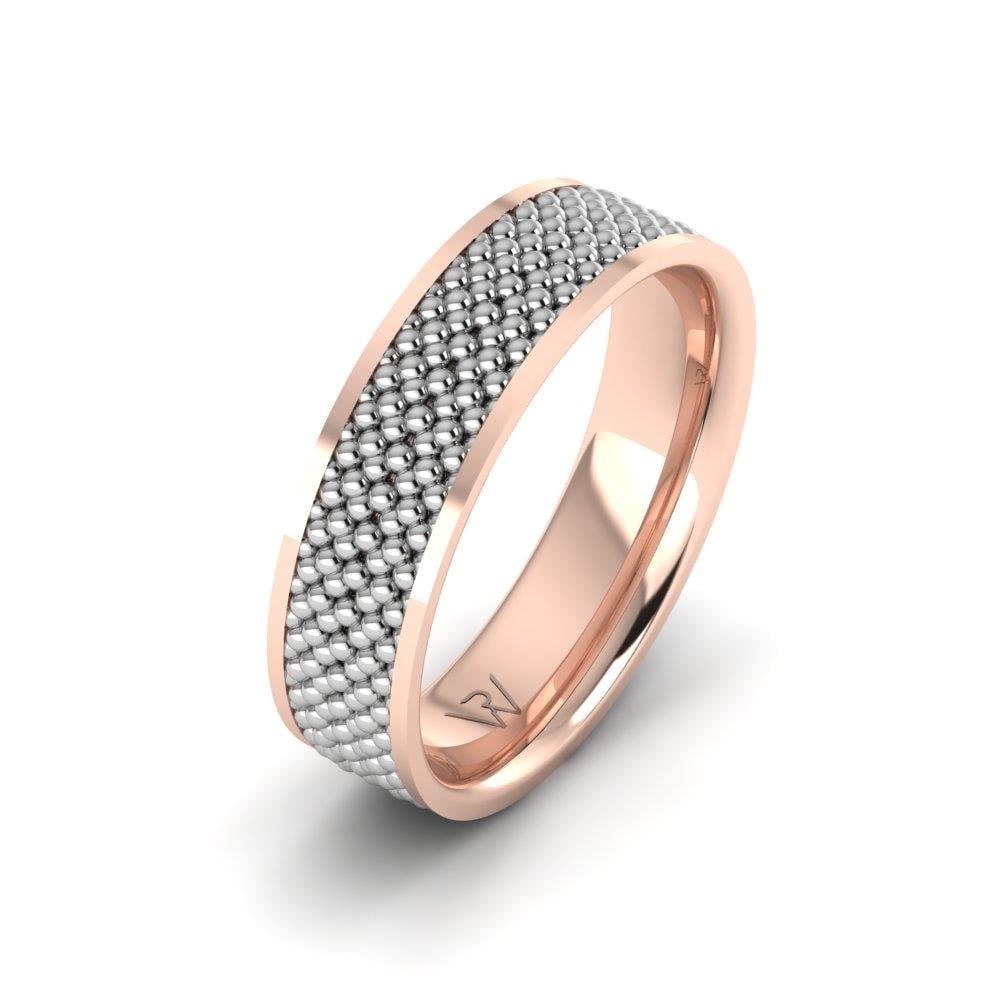 Alliances modernes femme Eleganta Or Rose et Blanc