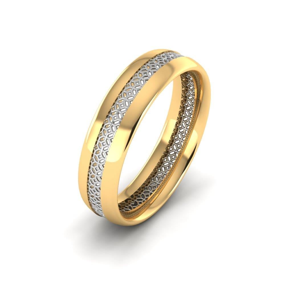 Alliances modernes femme Promiise Or Jaune et Blanc