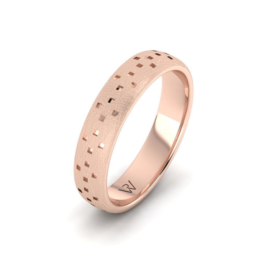 Alliances modernes homme Alluring Island Or Rose