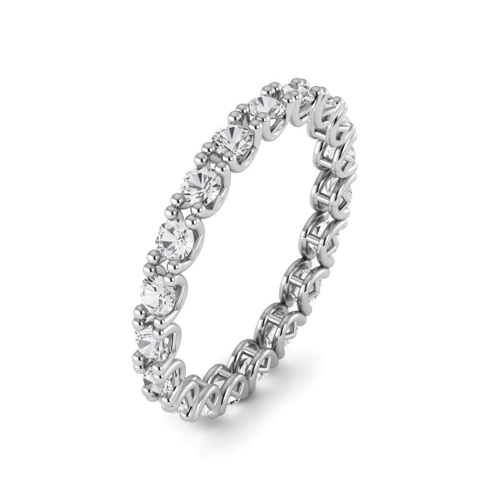 Alliances modernes homme Amour Or Blanc Oxyde de Zirconium