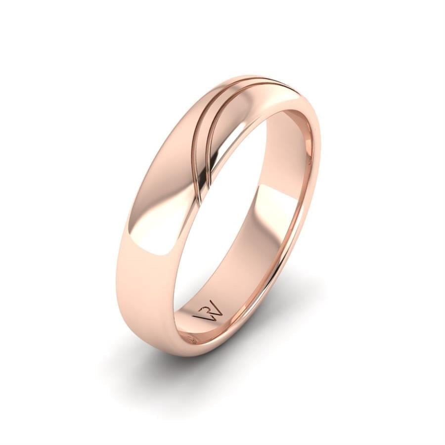 Alliances modernes homme Aphrodite Or Rose