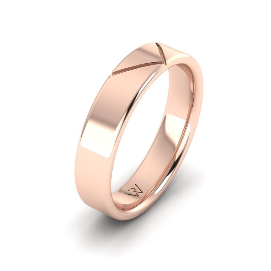 Alliances modernes homme Aretha Or Rose
