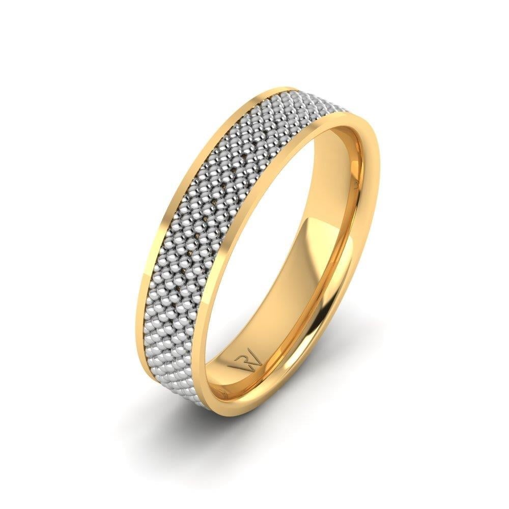 Alliances modernes homme Blissalia Or Jaune et Blanc