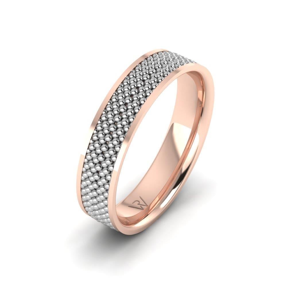 Alliances modernes homme Blissalia Or Rose et Blanc
