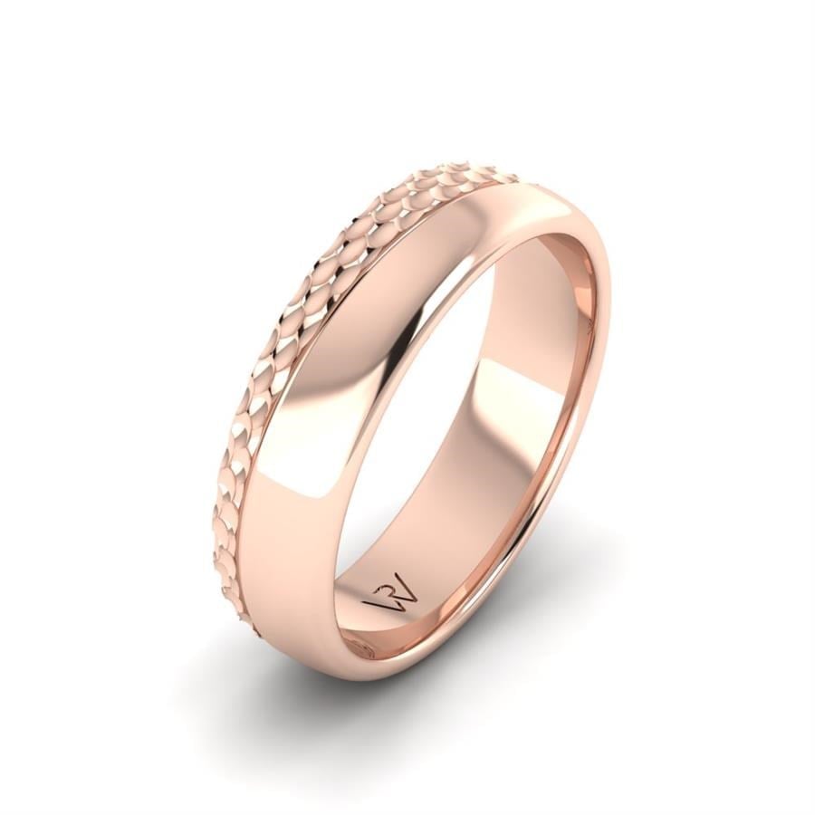 Alliances modernes homme Charming Cloud Or Rose