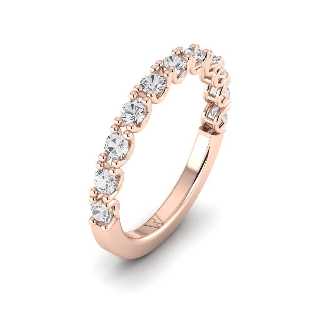 Alliances modernes homme Coeur Or Rose Oxyde de Zirconium