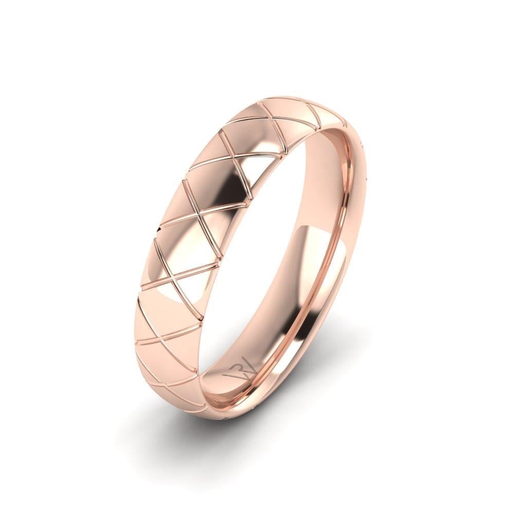 Alliances modernes homme DevotionLuxe Or Rose