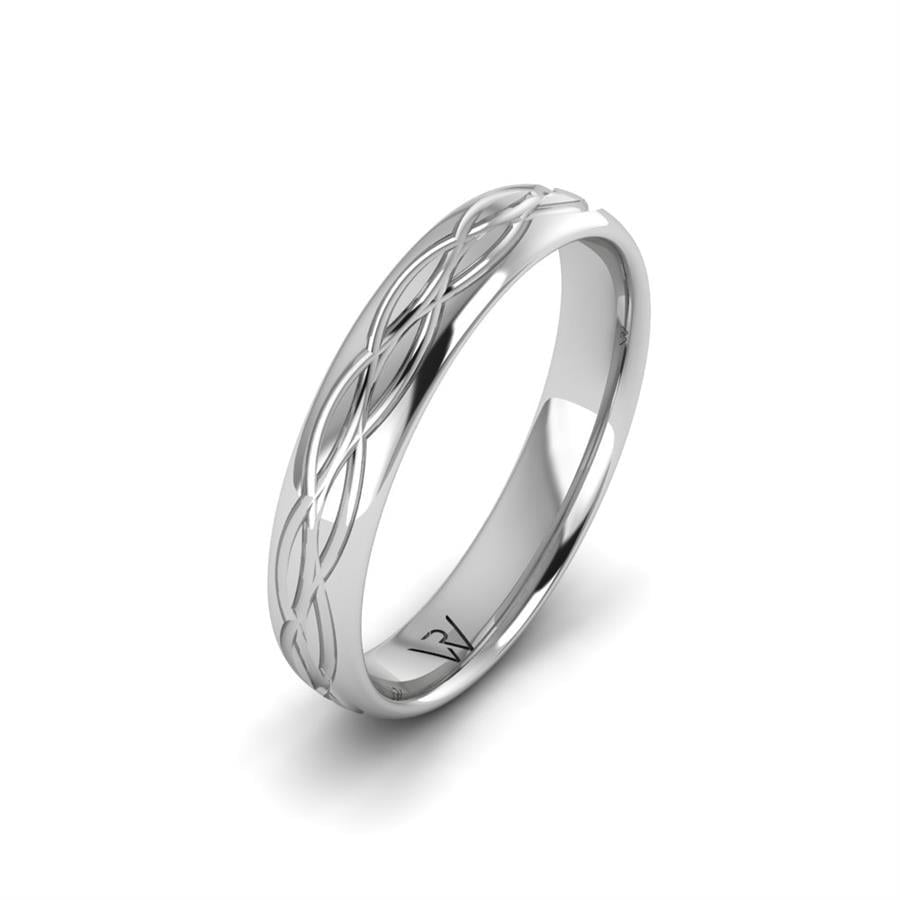 Alliances Modernes Homme Embrace Or Blanc