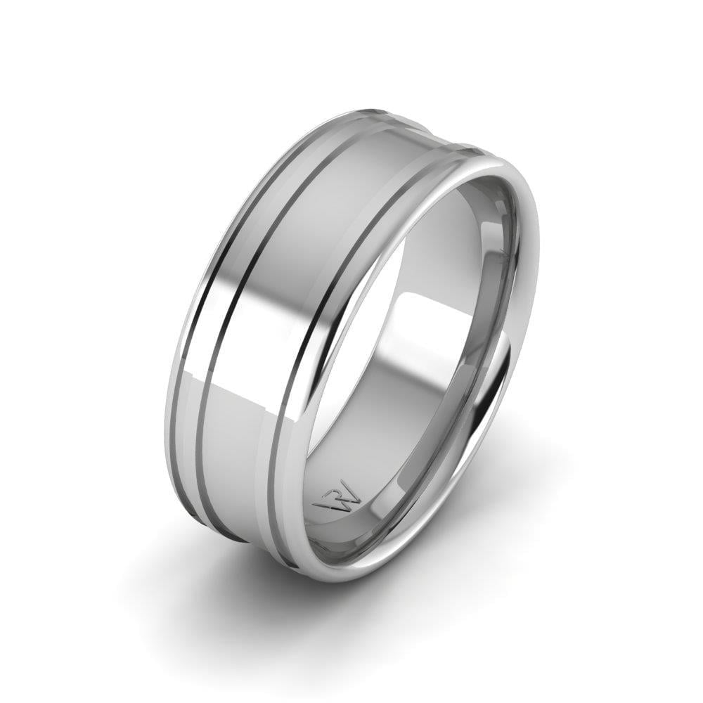 Alliances modernes homme Enlovant Or Blanc
