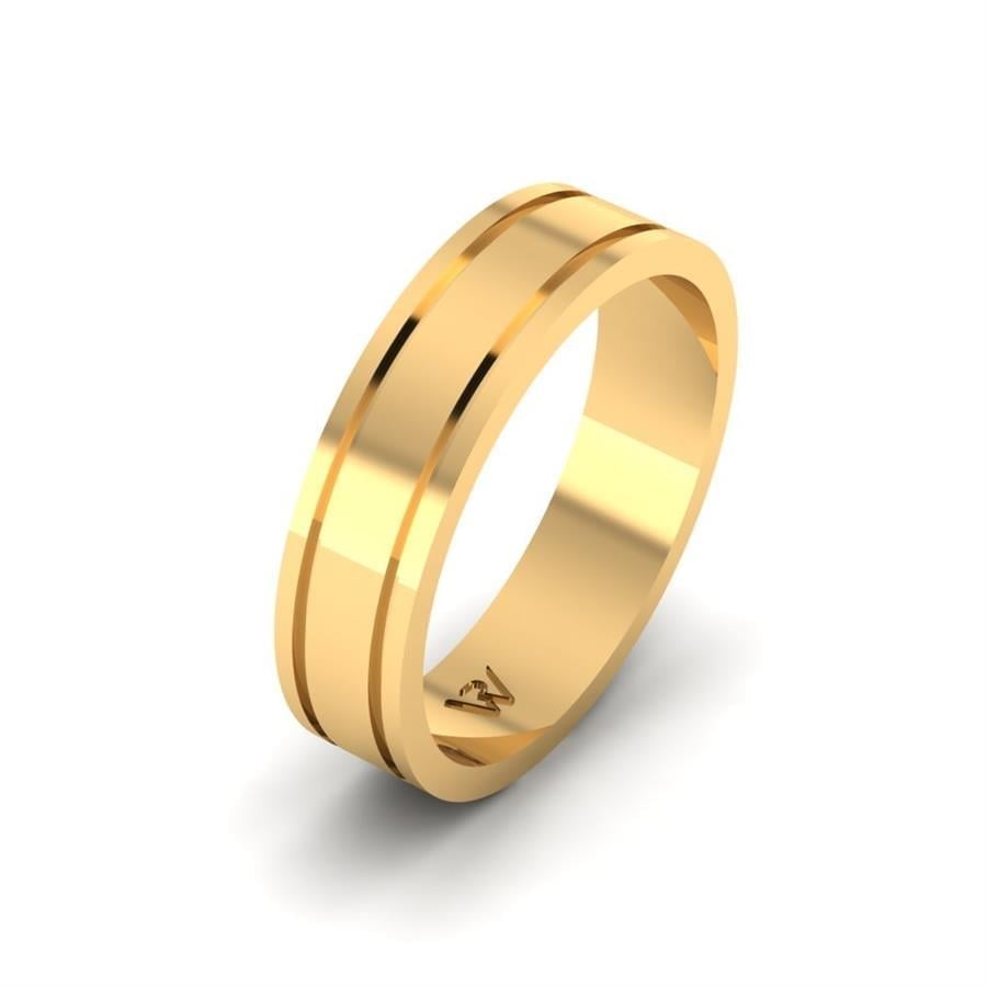 Alliances Modernes Homme Fondle Or Jaune