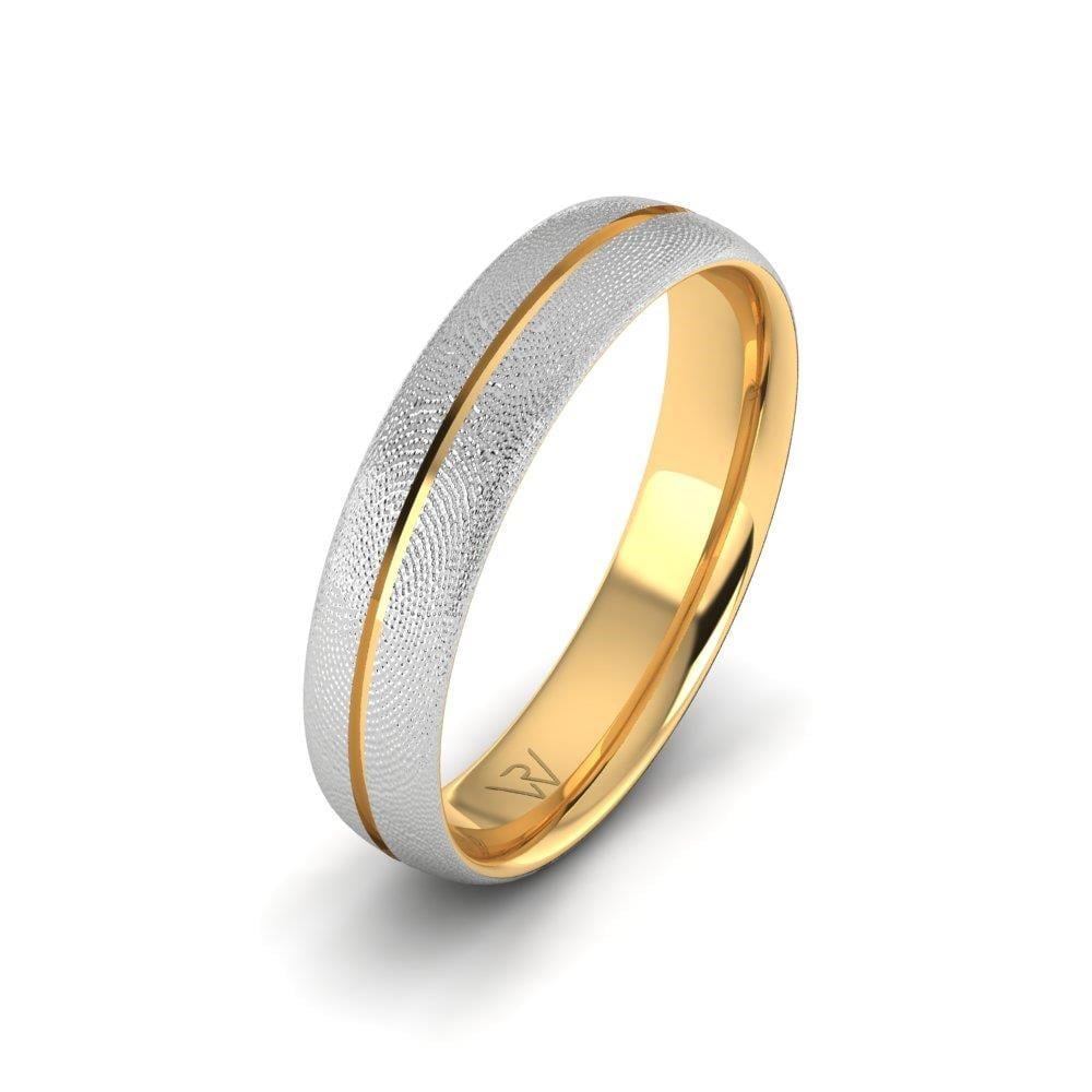 Alliances modernes homme Foreverrings Or Blanc et Jaune