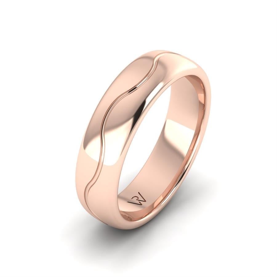 Alliances modernes homme Glowing Beauty Or Rose