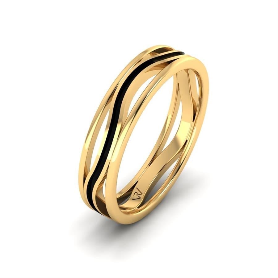 Alliances modernes homme Hilma Or Jaune