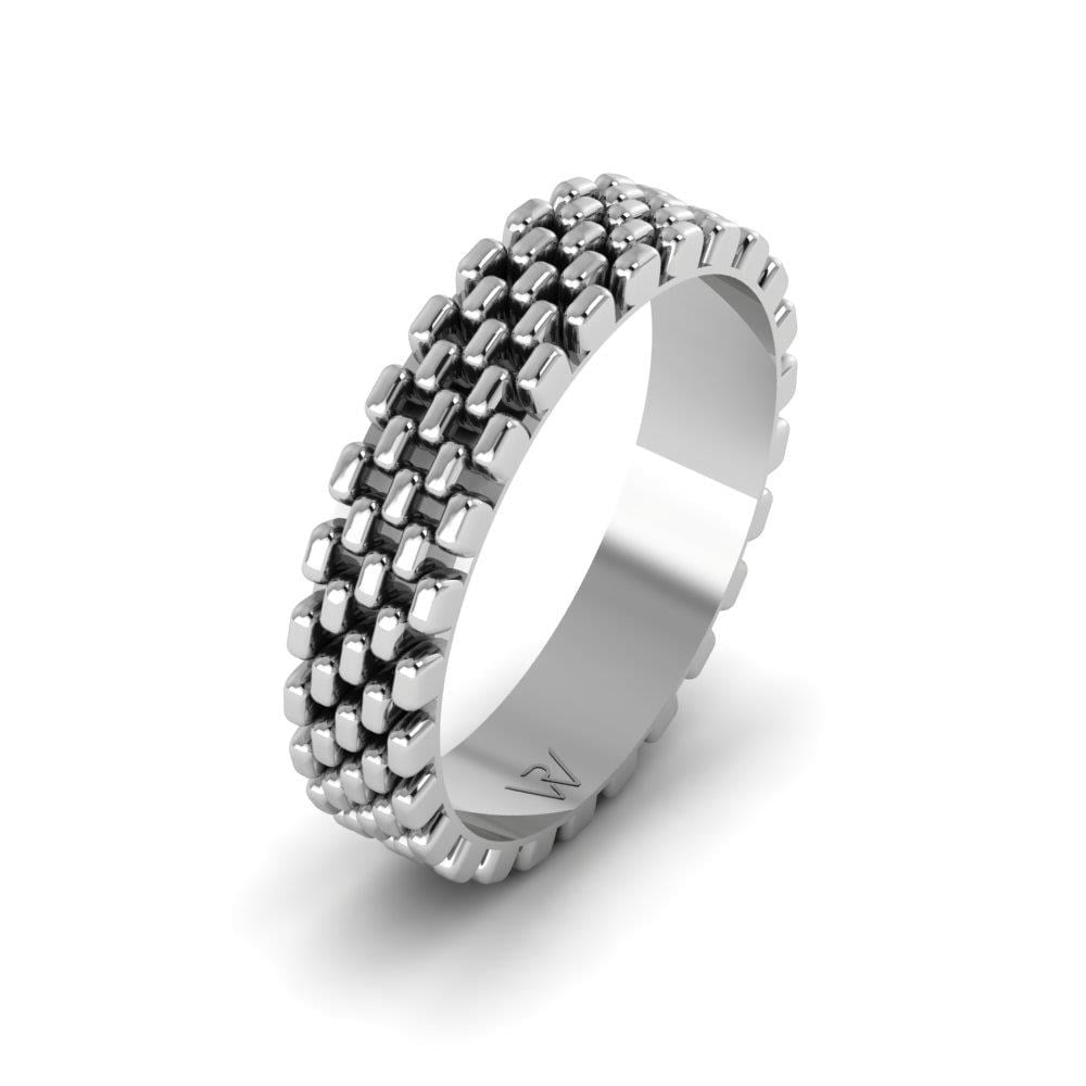 Alliances modernes homme Lovemeadow Or Blanc