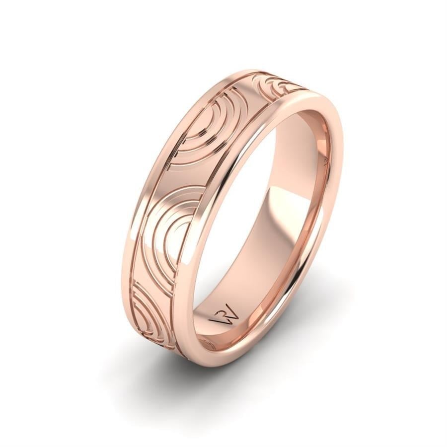 Alliances Modernes Homme Petalzest Or Rose