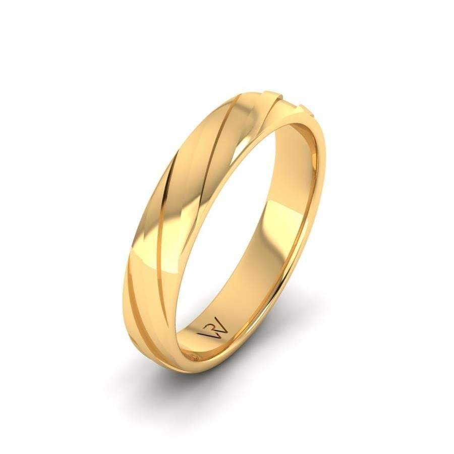 Alliances modernes homme Pure Clever Or Jaune