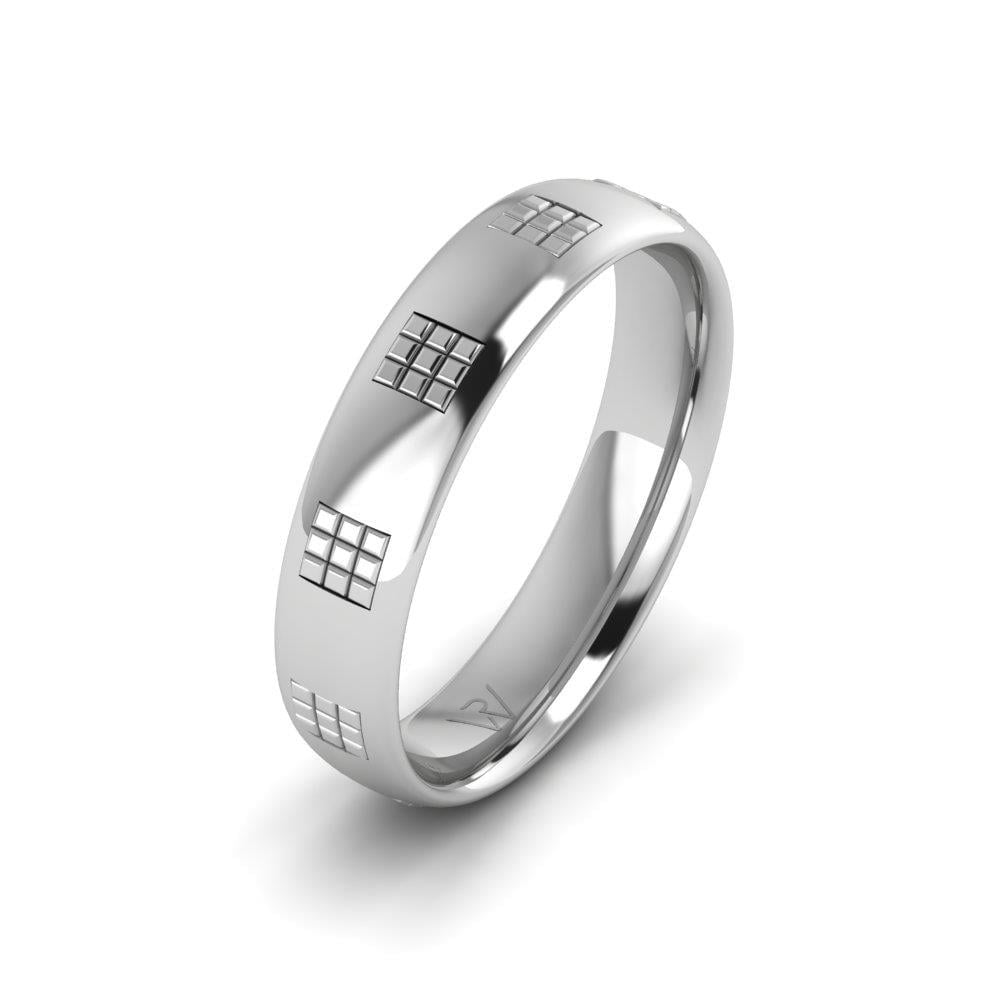 Alliances modernes homme Pureglow Or Blanc