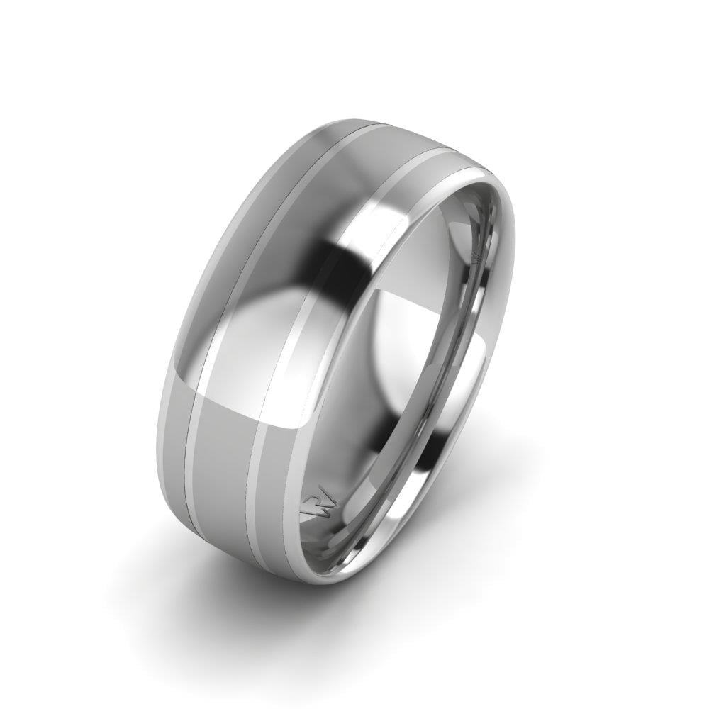 Alliances modernes homme RadiantPromise Or Blanc