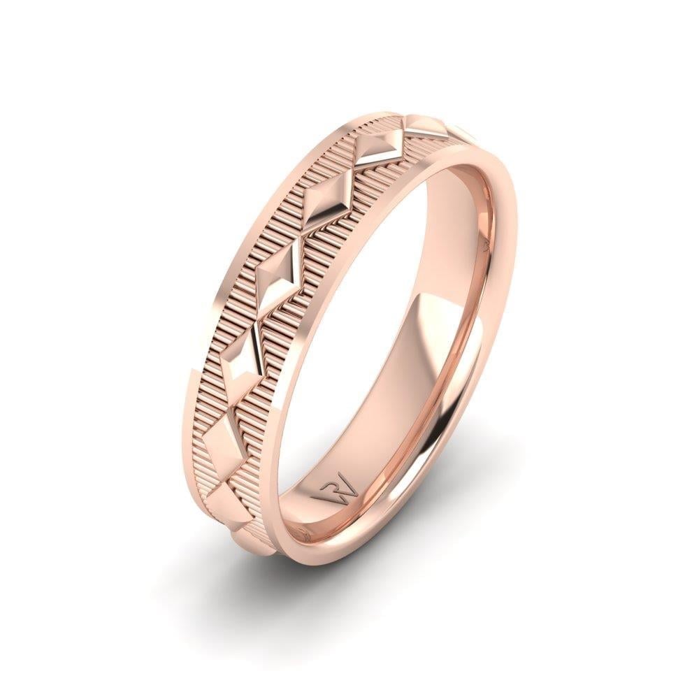 Alliances modernes homme Sparklust Or Rose