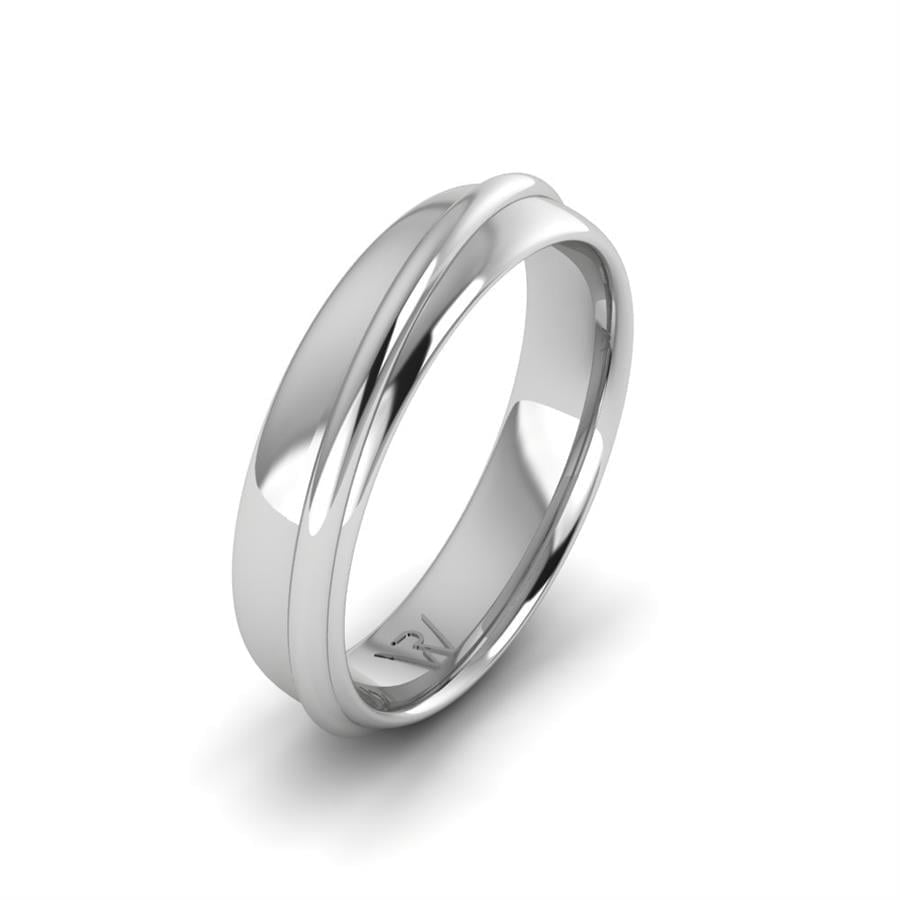Alliances Modernes Homme Tulipeau Or Blanc