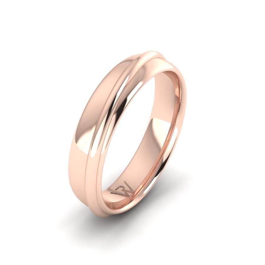 Alliances Modernes Homme Tulipeau Or Rose