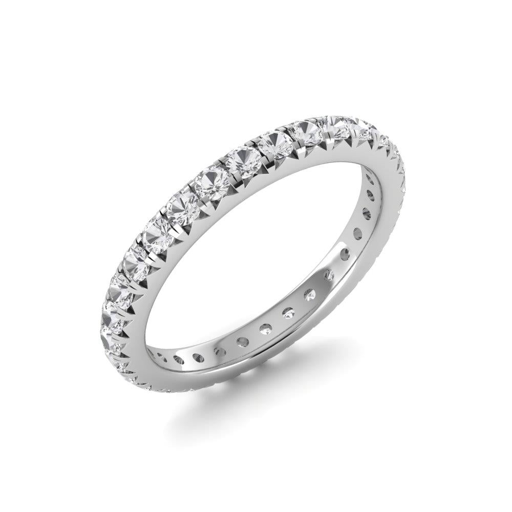 Bagues Amélia Or Blanc Oxyde de zirconium 1.2 ct