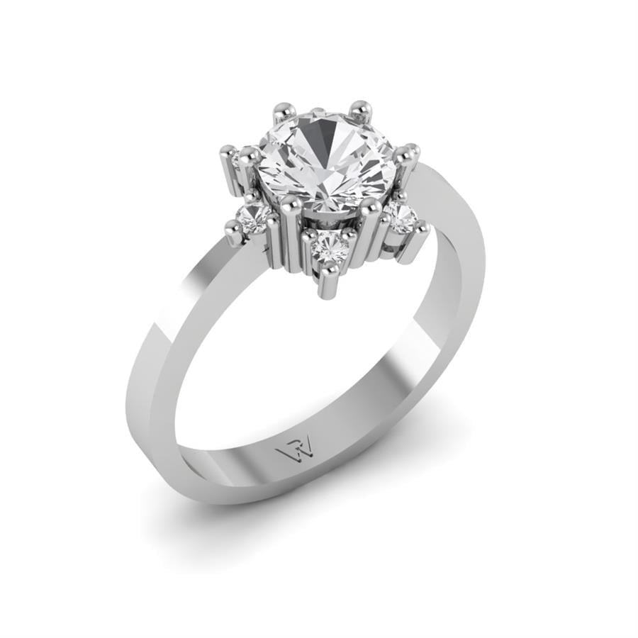 Bagues Floréa Or Blanc Diamant 1.15 ct