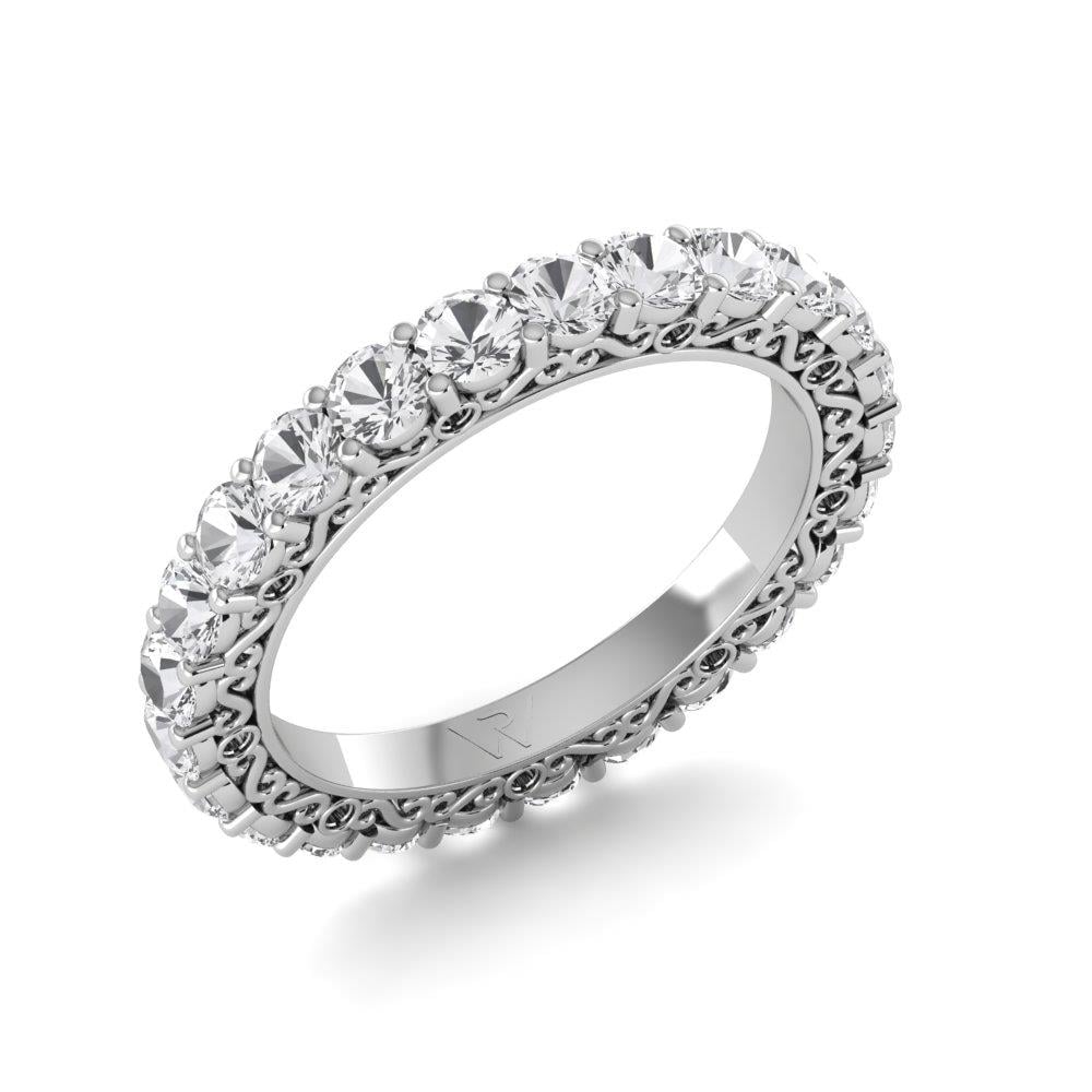 Bagues Infinity Or Blanc Oxyde de zirconium 2.5 ct