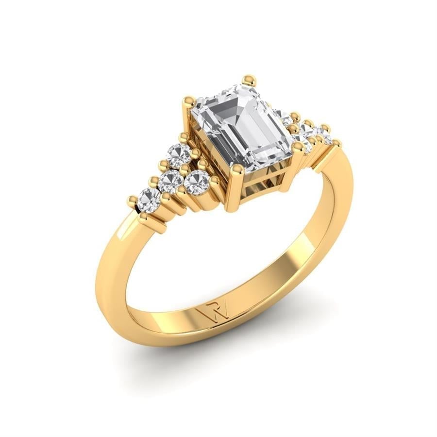 Bagues Inoubliable Argent Plaqué Or Jaune Oxyde de zirconium 1.5 ct