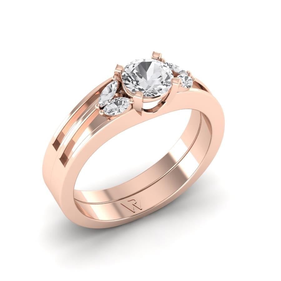 Bagues Natura Or Rose Oxyde de zirconium 0.80 ct