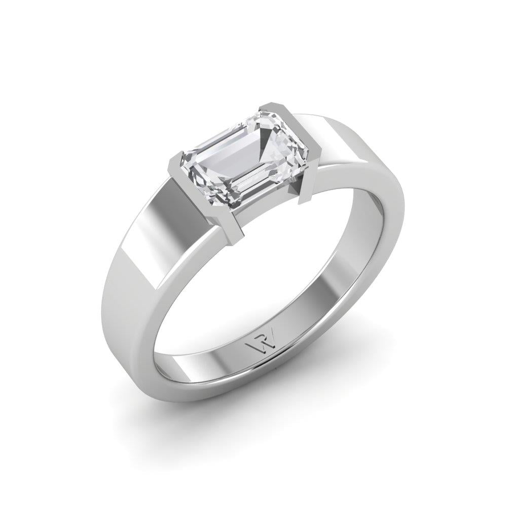 Bagues Rosaline Or Blanc Diamant 1.2 ct