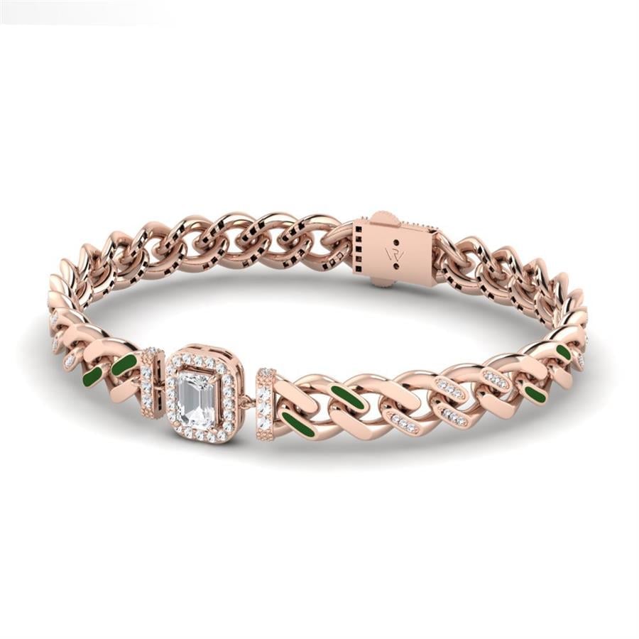 Kraliyet Roseü Gümüş Bileklik- Beyaz Taş 2.86 Ct