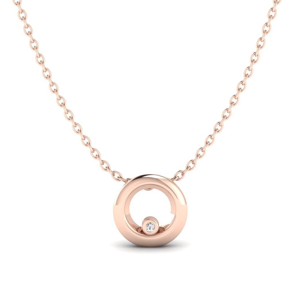 Colliers Orée Argent Plaqué Or Rose Diamant